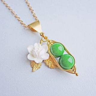 you're my sweet pea pea pod necklace by eclectic eccentricity