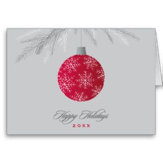 Business Holiday Cards  Snowflake Ornament Design