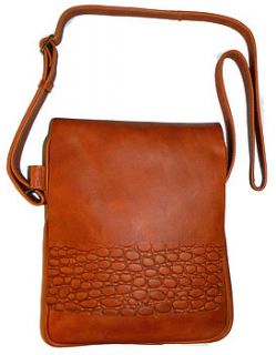 tibana cross over sqaure flap leather handbag by incantation home & living