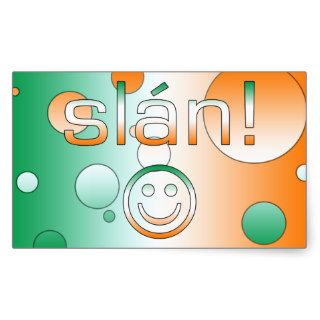 Slán Ireland Flag Colors Pop Art Rectangular Stickers