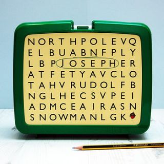 personalised christmas plastic lunch box by spotty n stripy