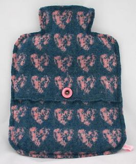 hearts hot water bottle by betty 2 shoes