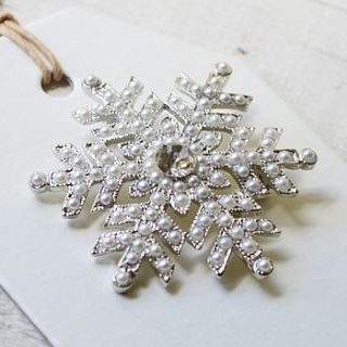 vintage style snowflake brooch by highland angel