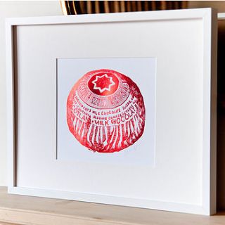 tunnocks teacake foil art print by gillian kyle