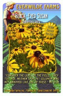 Everwilde Farms   1 Lb Black Eyed Susan Native Wildflower Seeds   Bulk Seed Packet  Flowering Plants  Patio, Lawn & Garden