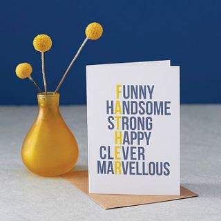 marvellous fathers day card by doodlelove