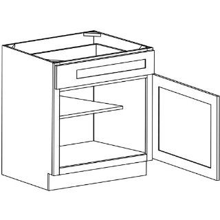 30" Base Cabinet 2 butt doors, 2 drawer, 1 shelf   Storage Cabinets