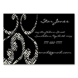 Zebra Swirls Business Card Template