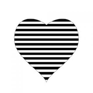 Black And White Elegant Horizontal Stripes Pattern Stickers