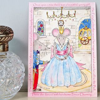 cinderella at the ball blank postcards by milly green