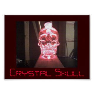 Glowing Crystal Skull Print
