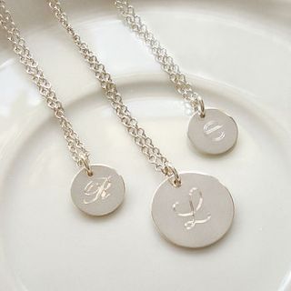 personalised initial necklace by mia belle