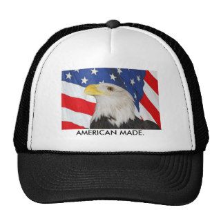 Patriotic Bald Eagle and American Flag Trucker Hats