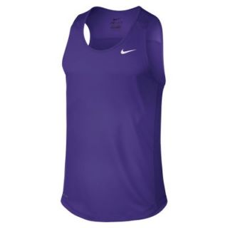 Nike Miler Mens Running Singlet   Team Purple