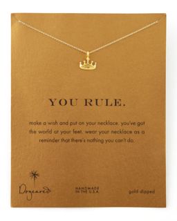 Golden You Rule Crown Pendant Necklace   Dogeared