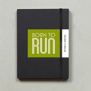 running gift notebook by quirky gift library