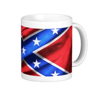 Rippled Confederate Civil War Flag Mug