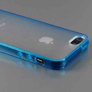 ZuGadgets High Quality iPhone 5 5G TPU Clear Skin Case Cover Shell / Blue (7871 5) Cell Phones & Accessories