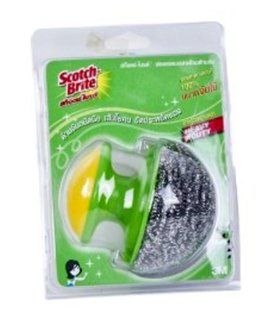 3M Scotch Brite Stainless Steel Scouring Pad with Handle Kitchen & Dining