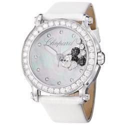 Chopard Women's 288524 3005 LWH 'Happy Sport Round' Mickey Mouse Diamond Watch Chopard Women's Chopard Watches