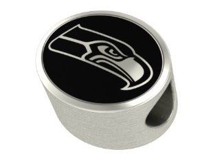 Seattle Seahawks NFL Jewelry and Bead Fits Most European Style Bracelets. High Quality Bead in Stock for Immediate Shipping Jewelry