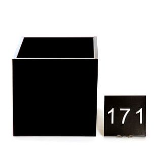 steel planter and matching house number plate by kelly contemporary