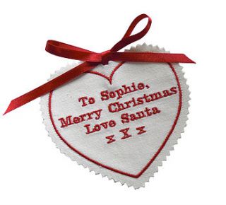 personalised gift tag from santa by kate sproston design