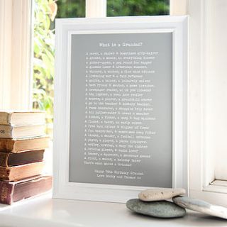 'what is a grandfather?' poem print by bespoke verse