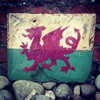 vintage welsh slate flag by ned and nancy's