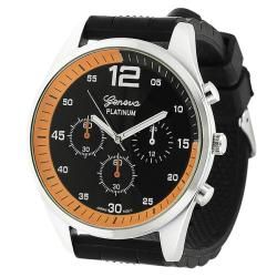 Geneva Platinum Men's Chronograph style Silicone Watch Geneva Men's Geneva Watches