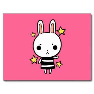 Pink Cutie Bunny Postcard