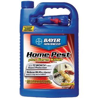 Bayer Advanced 700480A Home Pest Plus Germ Killer Indoor and Outdoor Insect Killer Ready to Use, 1 Gallon (Not Sold in CA)  Home Pest Control Sprayers  Patio, Lawn & Garden