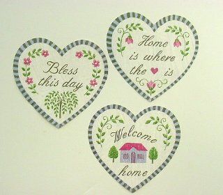 Country Hearts Heartfelt Messages Wallies Bless This Day Welcome Home 25pk   Wall Decor Stickers