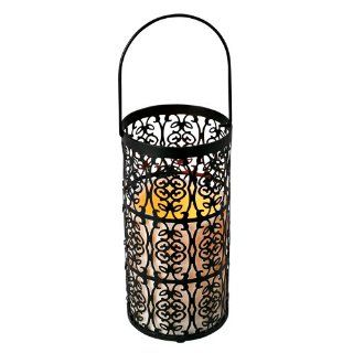 Everlasting Glow Metal Open Work Lantern, Indoor/Outdoor LED Candle With Timer Feature   Assorted Sizes (5 inch by 9.84 inch)   Decorative Candle Lanterns