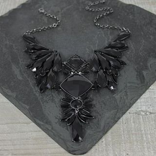 jet black petra necklace by my posh shop