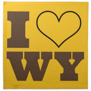 Wyoming (Yellow/Brown) Printed Napkin
