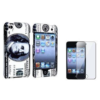 eForCity Hundred Dollar Snap on Rubber Hard Case COVER+Screen GUARD Compatible with iPod Touch® 4 G Cell Phones & Accessories