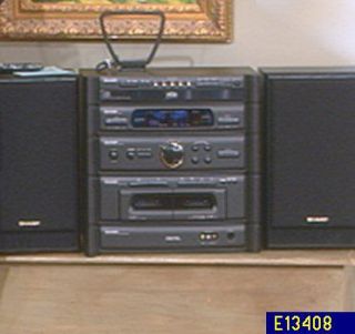 Sharp 240 Watt Dual Cassette Audio System w/5 CD Changer —