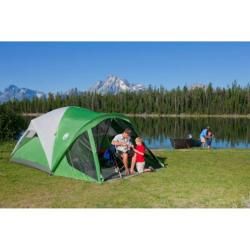 Coleman Evanston Six person Camping Tent with Screened Front Porch Coleman Emergency Shelters & Tents