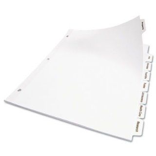 Index Maker Clear Label Punched Divider, 5 Tab, Letter, White, 50 Sets by AVERY DENNISON (Catalog Category Binders & Binding Supplies / Binding Systems / Index Sets) 