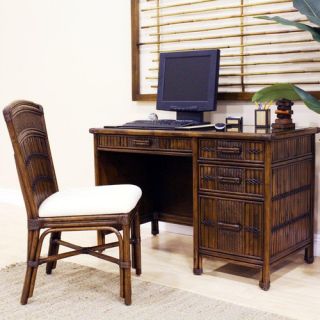 Polynesian Computer Desk with Chair