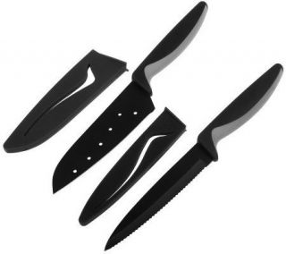 Kuhn Rikon Small Santoku & Serrated Nonstick 2 pc. Knife Set —