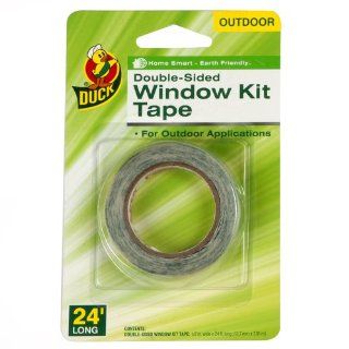 Duck Brand 1335145 Double Sided Outdoor Replacement Tape for Window Kits, 0.5 Inch by 24 Feet, Single Roll   Weatherproofing Window Insulation Kits  