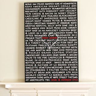 personalised 'soulmates' chalkboard art by more than words