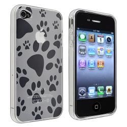 Clear Dog Paw Foot Print TPU Rubber Skin Case for Apple iPhone 4/ 4S BasAcc Cases & Holders