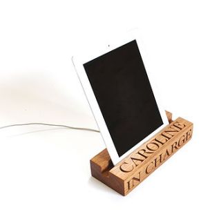 i pad/i pad mini charging stand/dock by the oak & rope company
