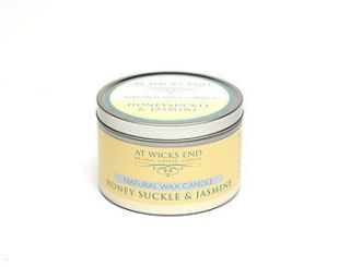 honeysuckle and jasmine natural wax candle by at wicks end