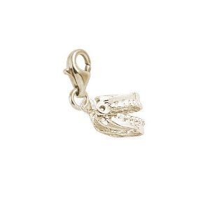 Rembrandt Charms False Teeth Charm with Lobster Clasp, 10K Yellow Gold Jewelry