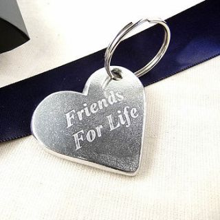 pewter friendship heart token or keyring by multiply design