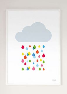 multicoloured rain cloud print by showler and showler